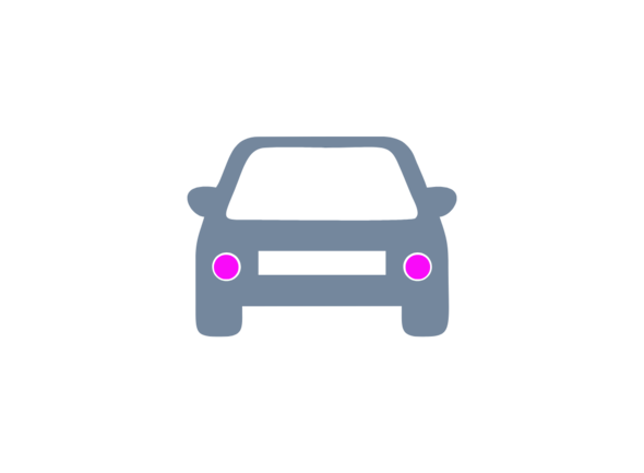 Auto | © Atlantik Elektronik GmbH Automobil Icon grau und pink | © Atlantik Elektronik GmbH