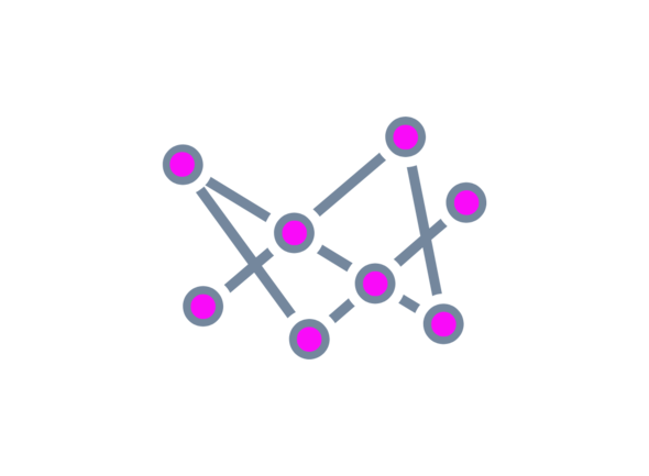Konnektivität | © Atlantik Elektronik GmbH Konnektivität Icon pink und grau für Qualcomm AI Hub | © Atlantik Elektronik GmbH