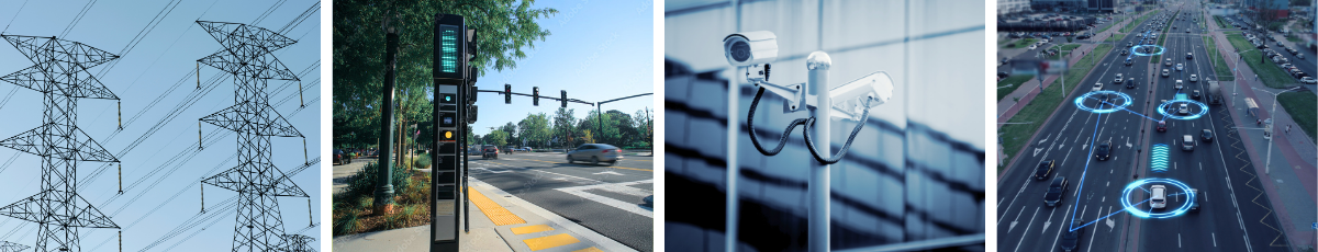 Stromnetze, Intelligente Ampel, Überwachungskamera, Vernetzte Fahrzeuge | © Atlantik Elektronik GmbH