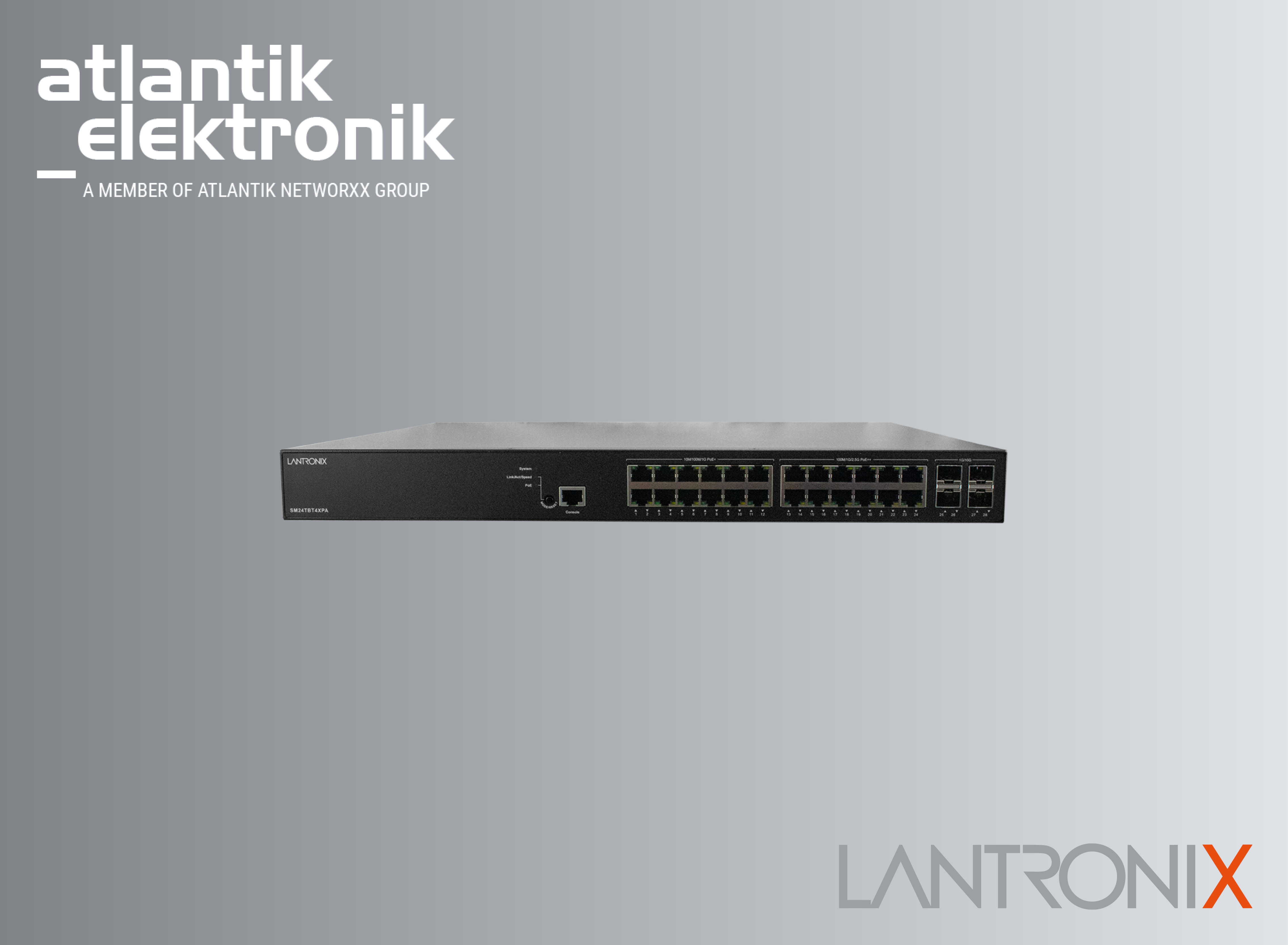 Gigabit-Switch mit PoE++-Power by the manufacturer Lantronix