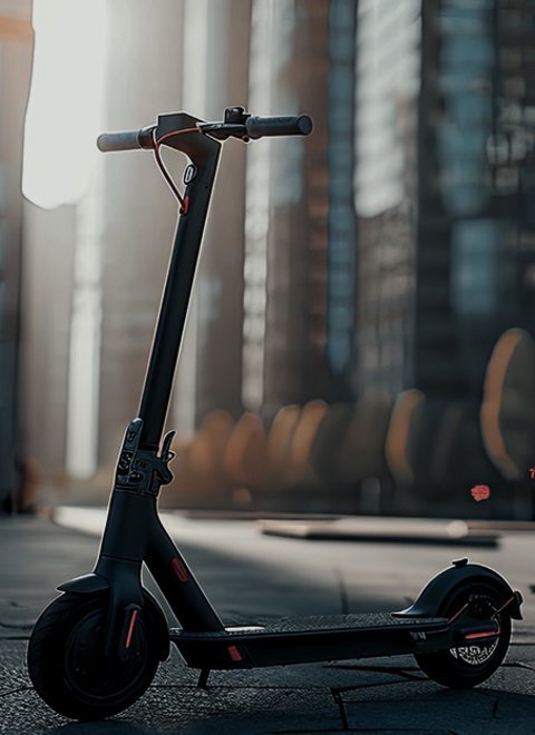 Bild von einem E-Scouter in einer modernen Stadt | © Atlantik Elektronik Gmbh